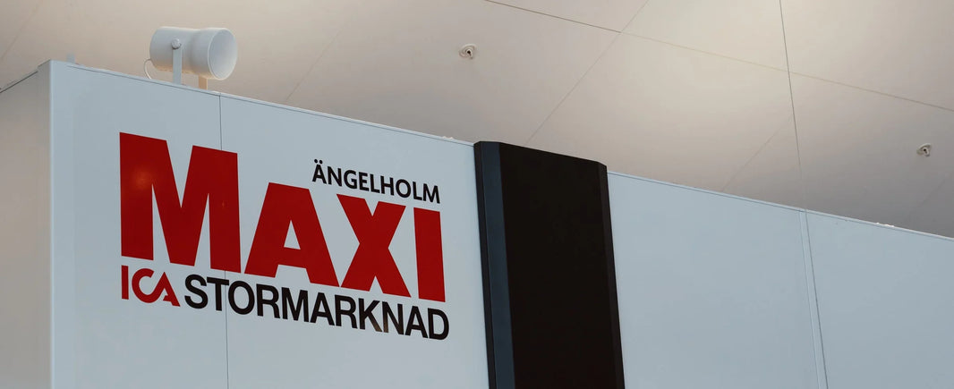 Large wireless speaker installations at ICA Maxi